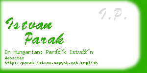 istvan parak business card